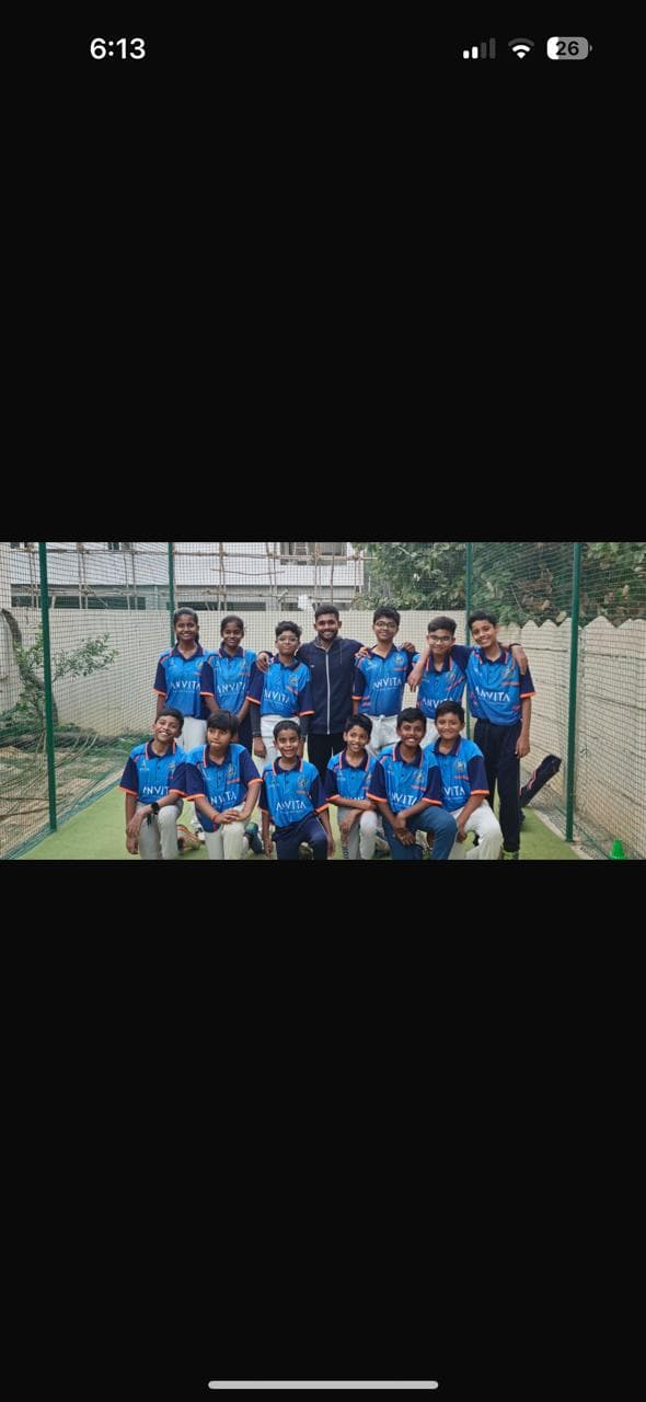 Cricket training session at Pavan Cricket Academy